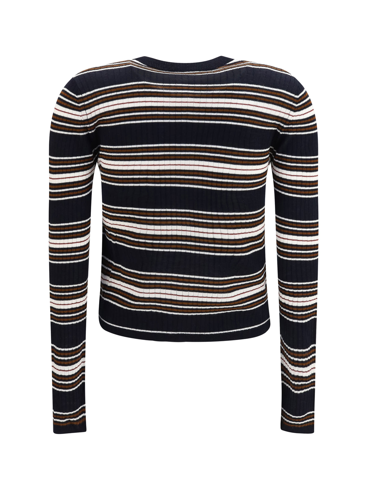 Max Mara Studio Striped silk and wool Cardigan - Blue Multicolor