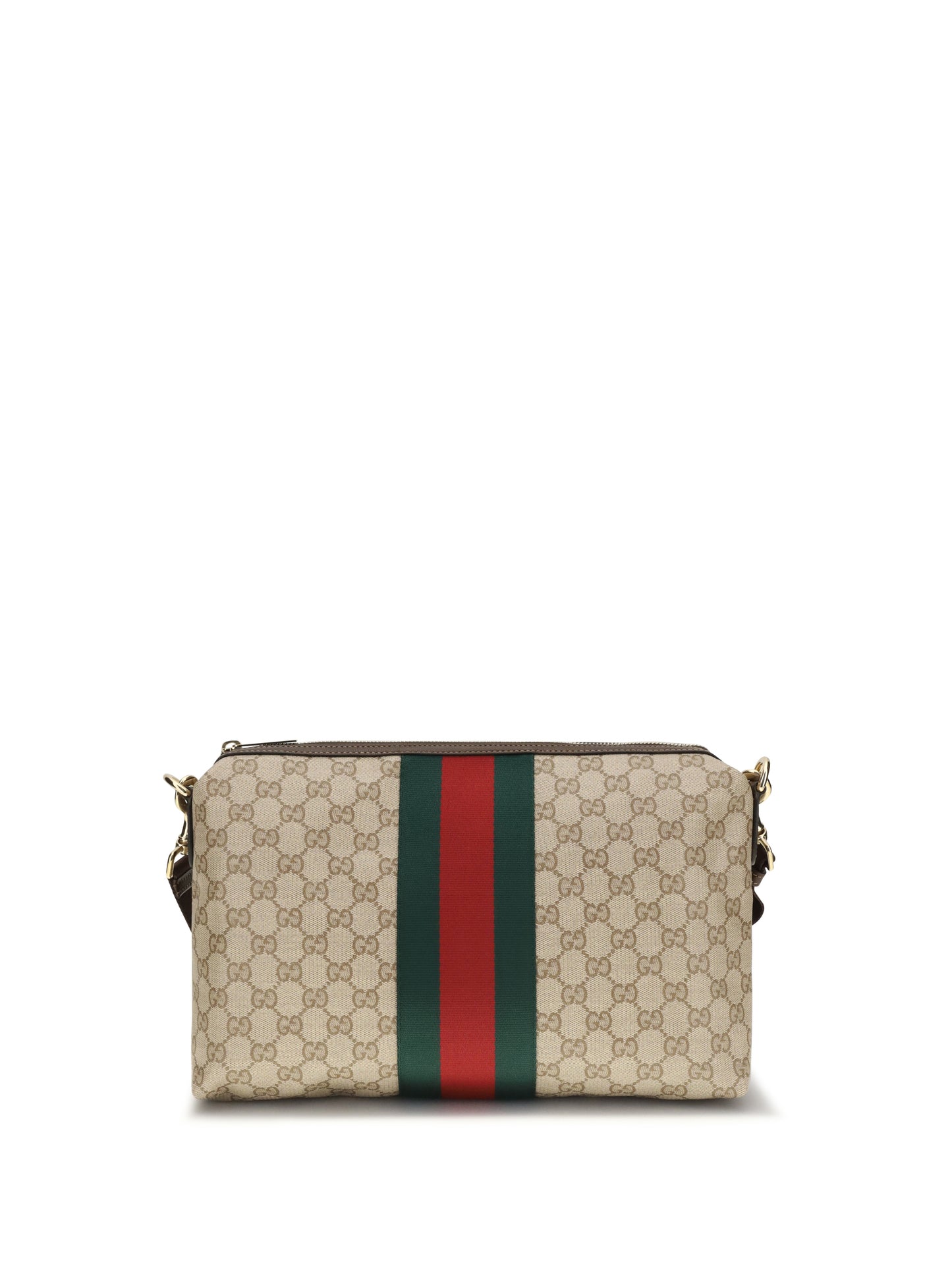 GUCCI Medium GG Shoulder Bag with Web stripe