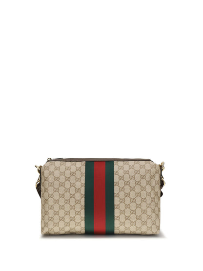 GUCCI Medium GG Shoulder Bag with Web stripe