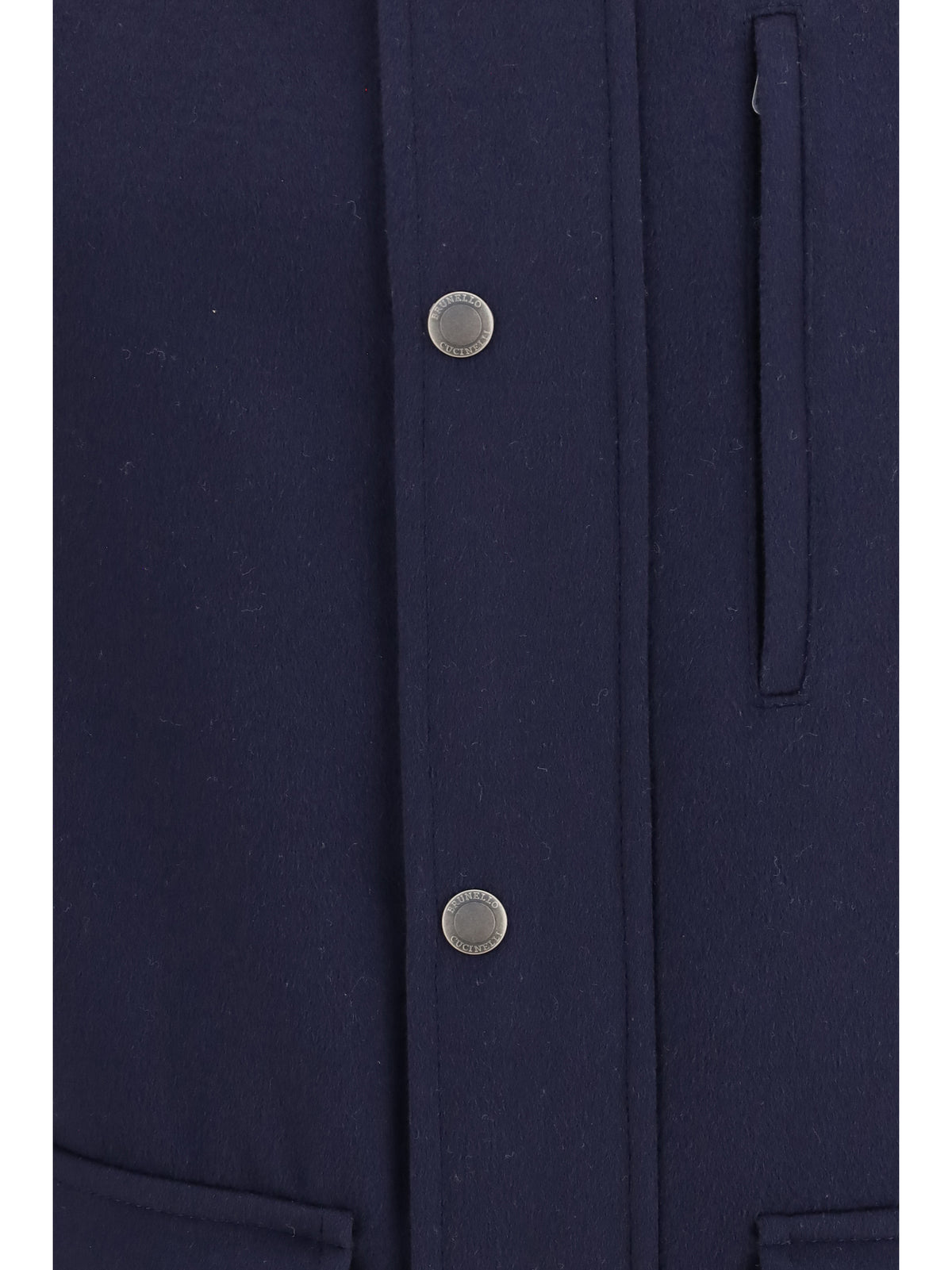 Brunello Cucinelli Virgin wool Jacket withnappa inserts - Blue