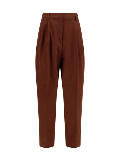 Fabiana Filippi Wool-blend elasticated-waist Pants - Ebony