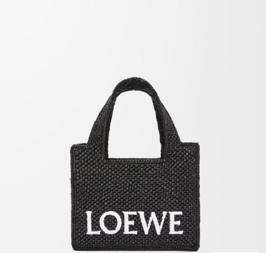 Loewe Mini Tote in Raffia