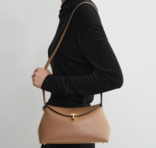 Toteme T-Lock leather camel