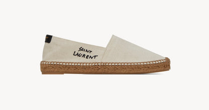 SAINT LAURENT EMBROIDERED ESPADRILLES IN CANVAS