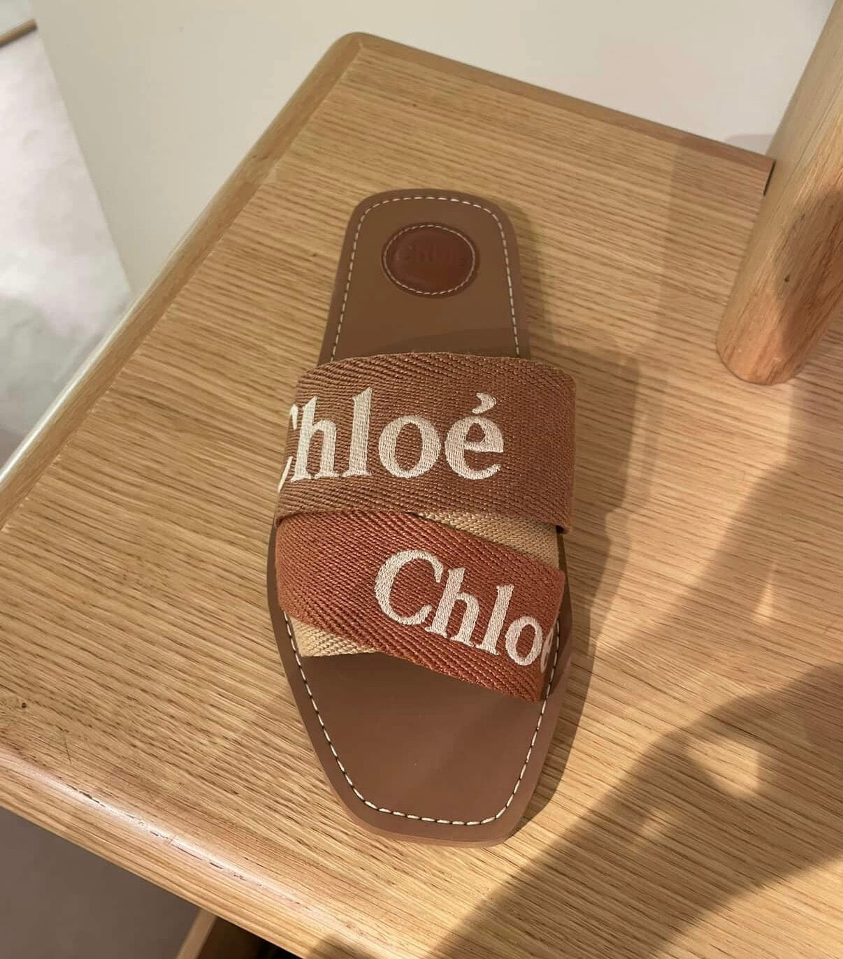 Chloe Woody Flat Mule
