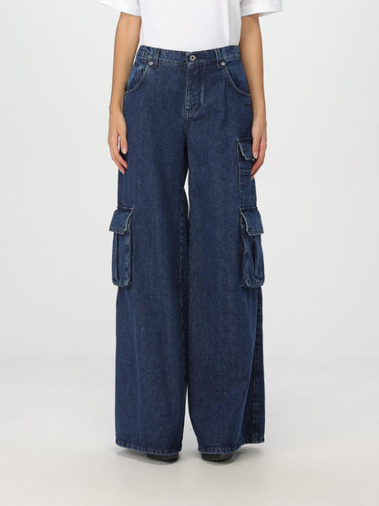 Off White Jeans Woman Blue