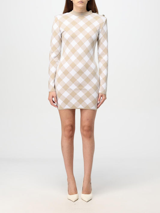 Balmain Dress Woman Beige