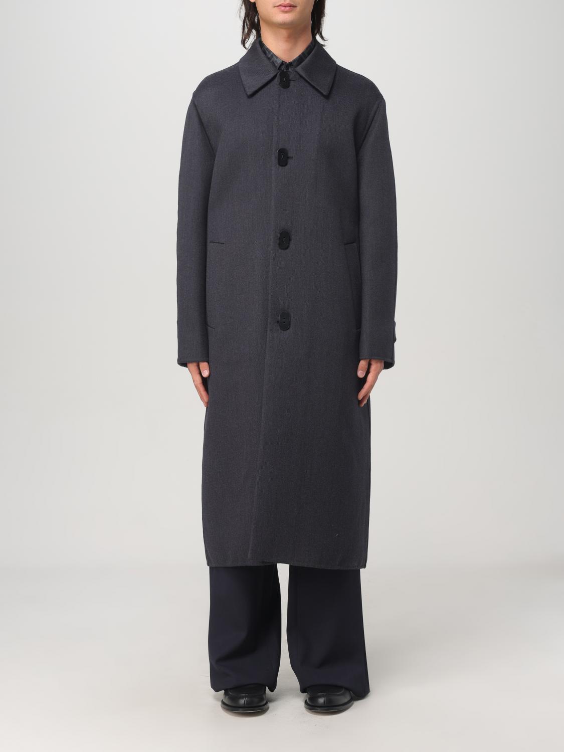 Fendi Coat Men Blue