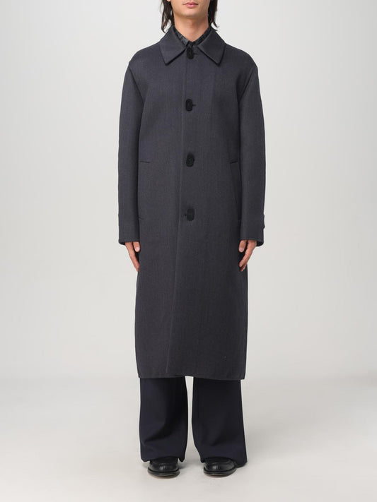 Fendi Coat Men Blue