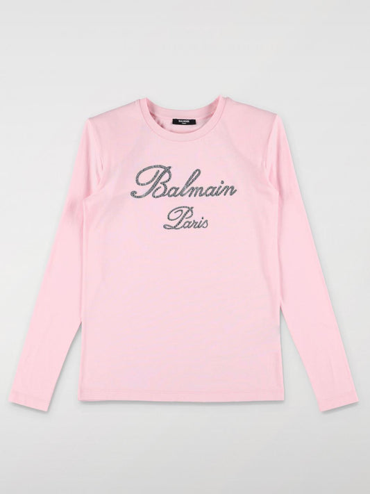 Balmain T Shirt Kids Pink