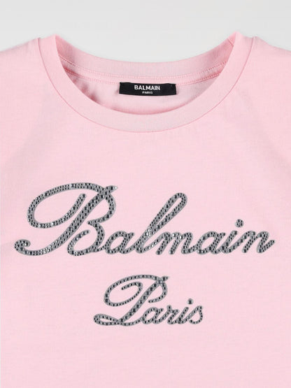 Balmain T Shirt Kids Pink