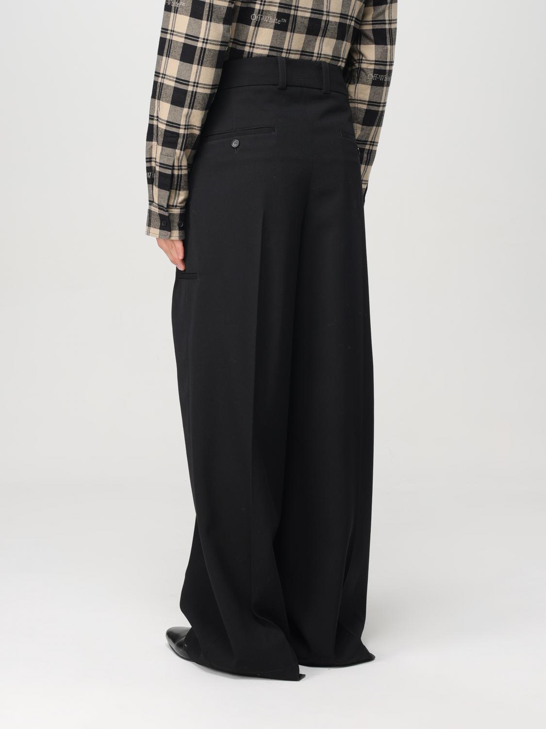 Off White Pants Men Black