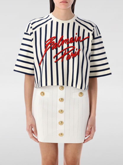 Balmain T Shirt Woman Cream