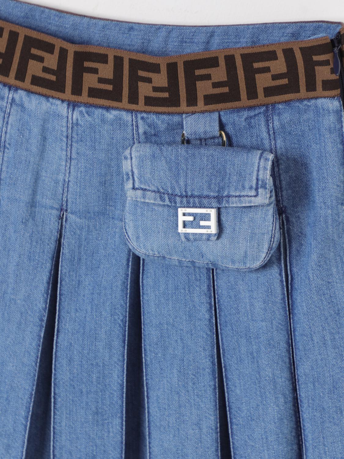 Fendi Skirt Kids Blue