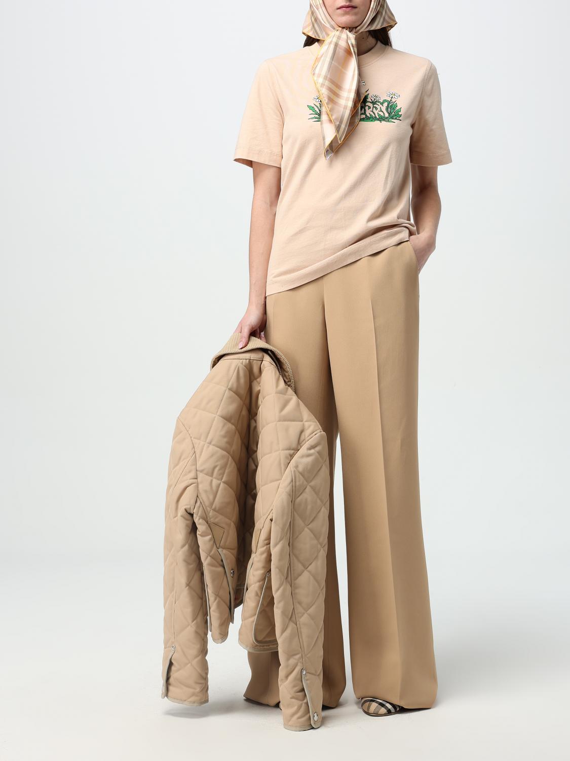 Burberry T Shirt Woman Beige