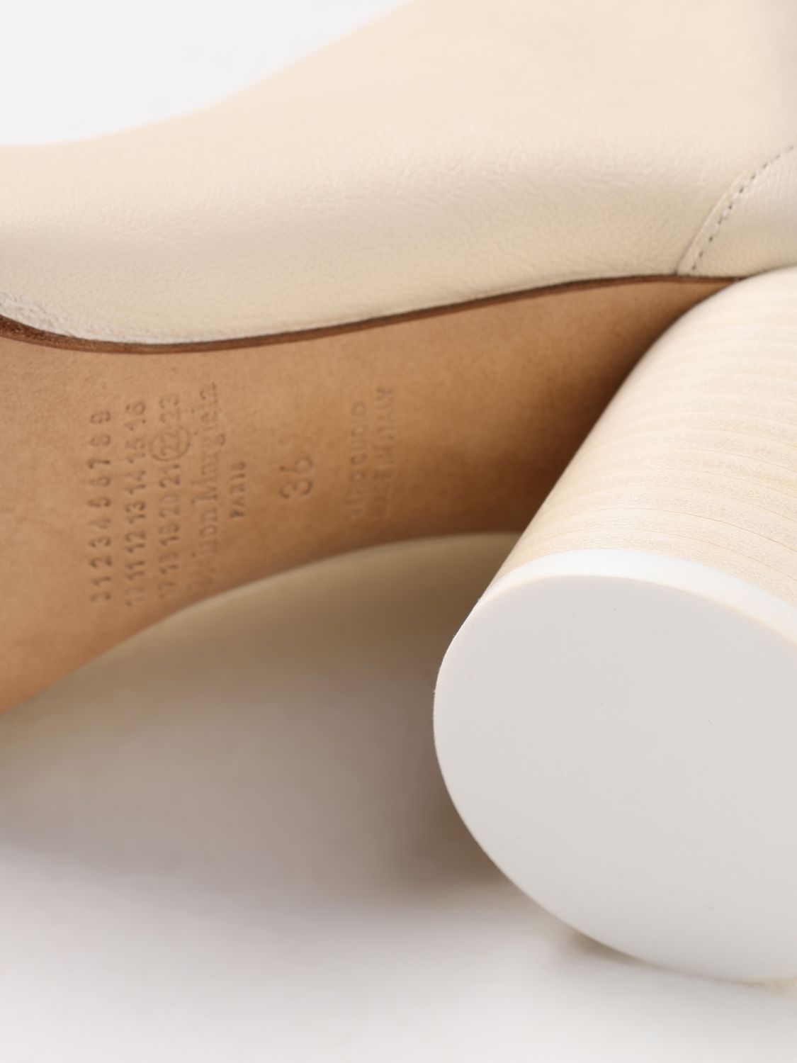 Maison Margiela Flat Ankle Boots Woman Nude