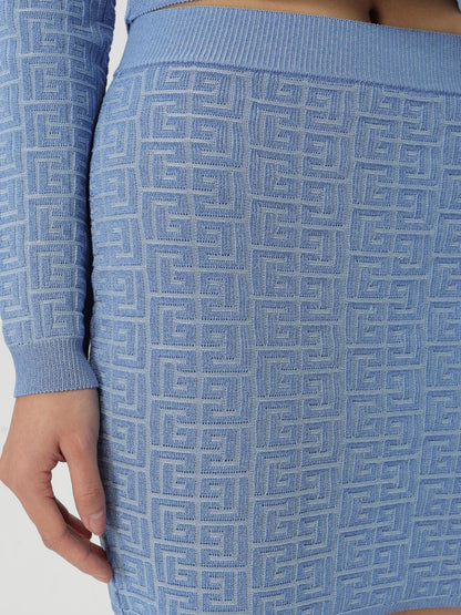 Balmain Skirt Woman Blue