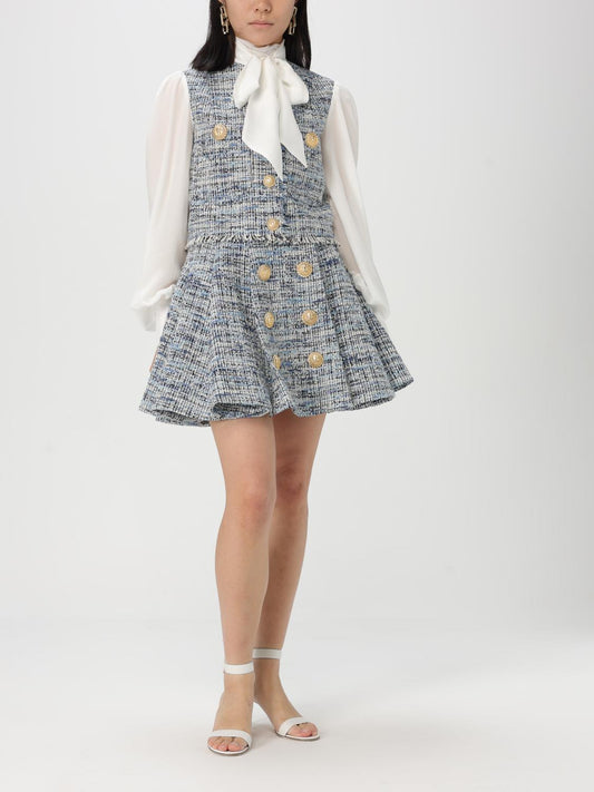 Balmain Skirt Woman Blue