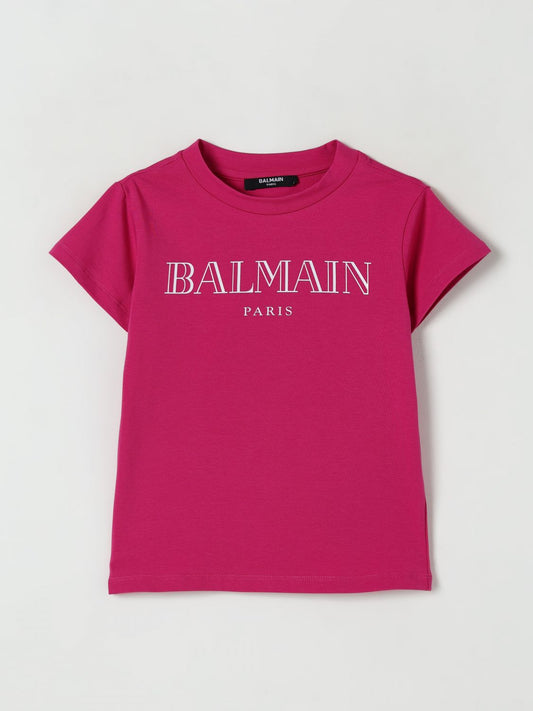 Balmain T Shirt Kids Fuchsia
