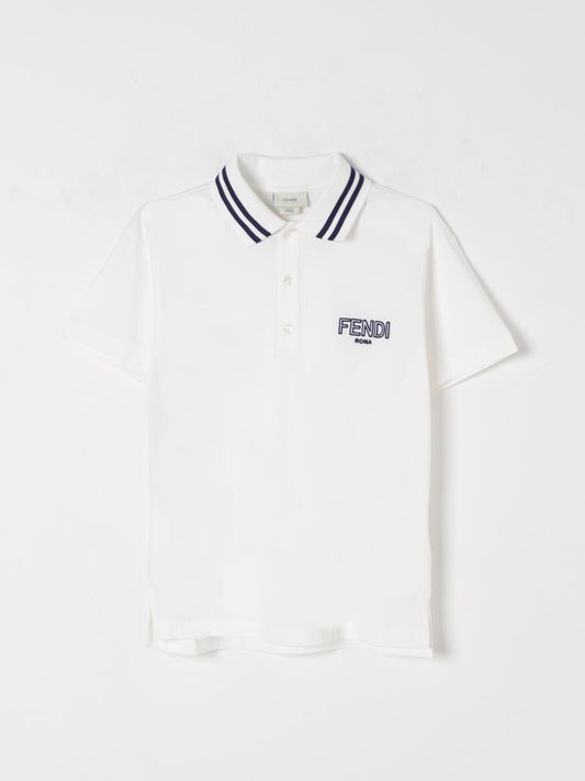 Fendi Polo Shirt Kids White