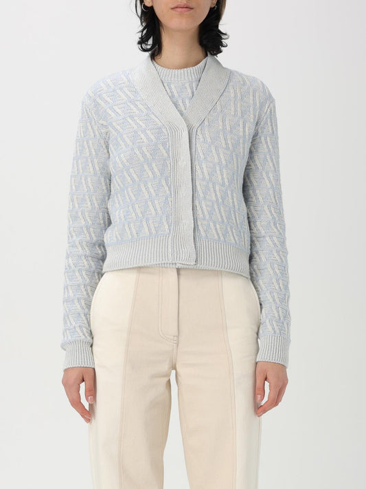 Fendi Cardigan Woman Gnawed Blue