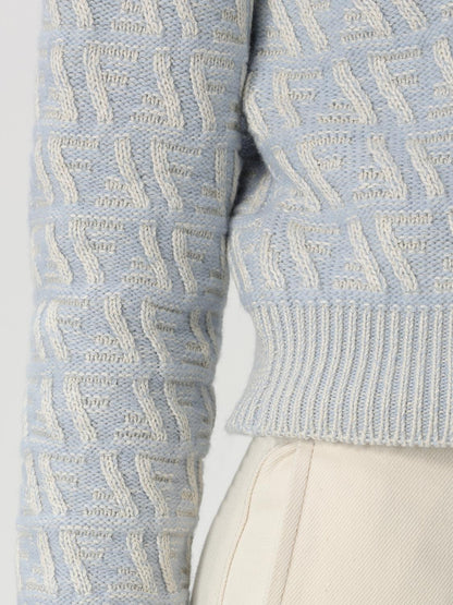 Fendi Cardigan Woman Gnawed Blue