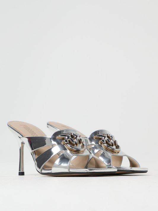 Pinko Heeled Sandals Woman Silver