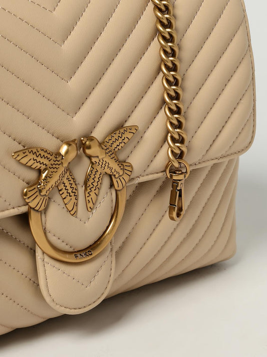 Pinko Crossbody Bags Woman Beige