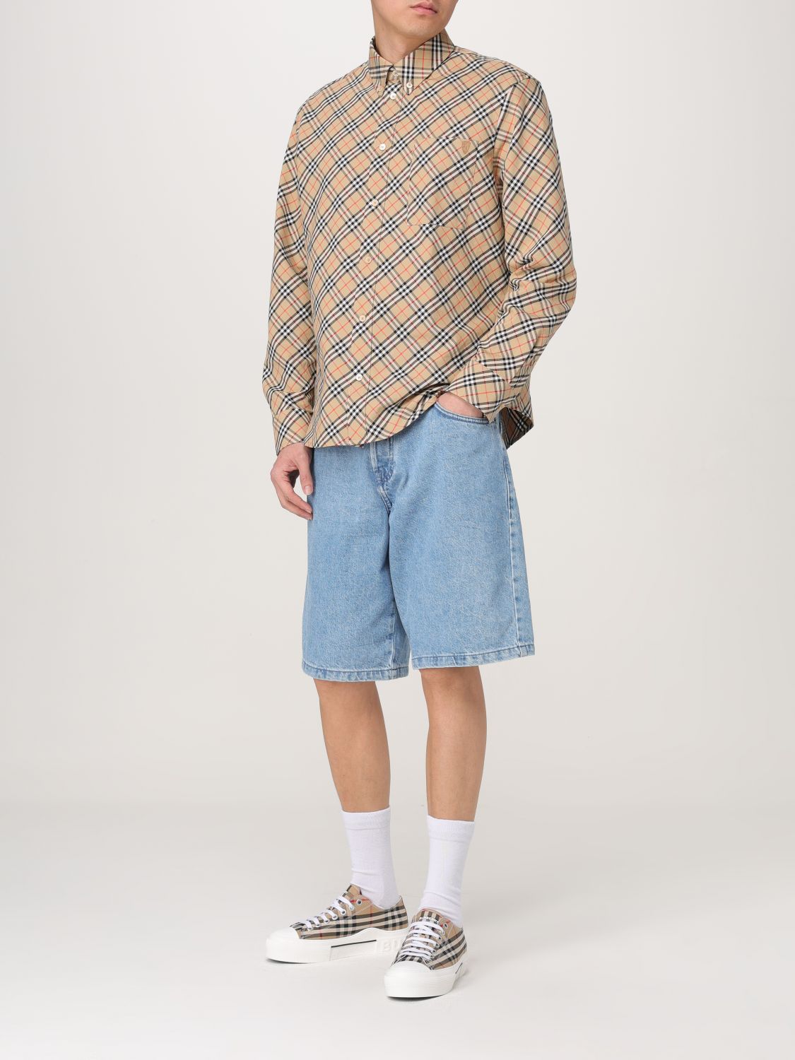 Burberry Shirt Men Sand