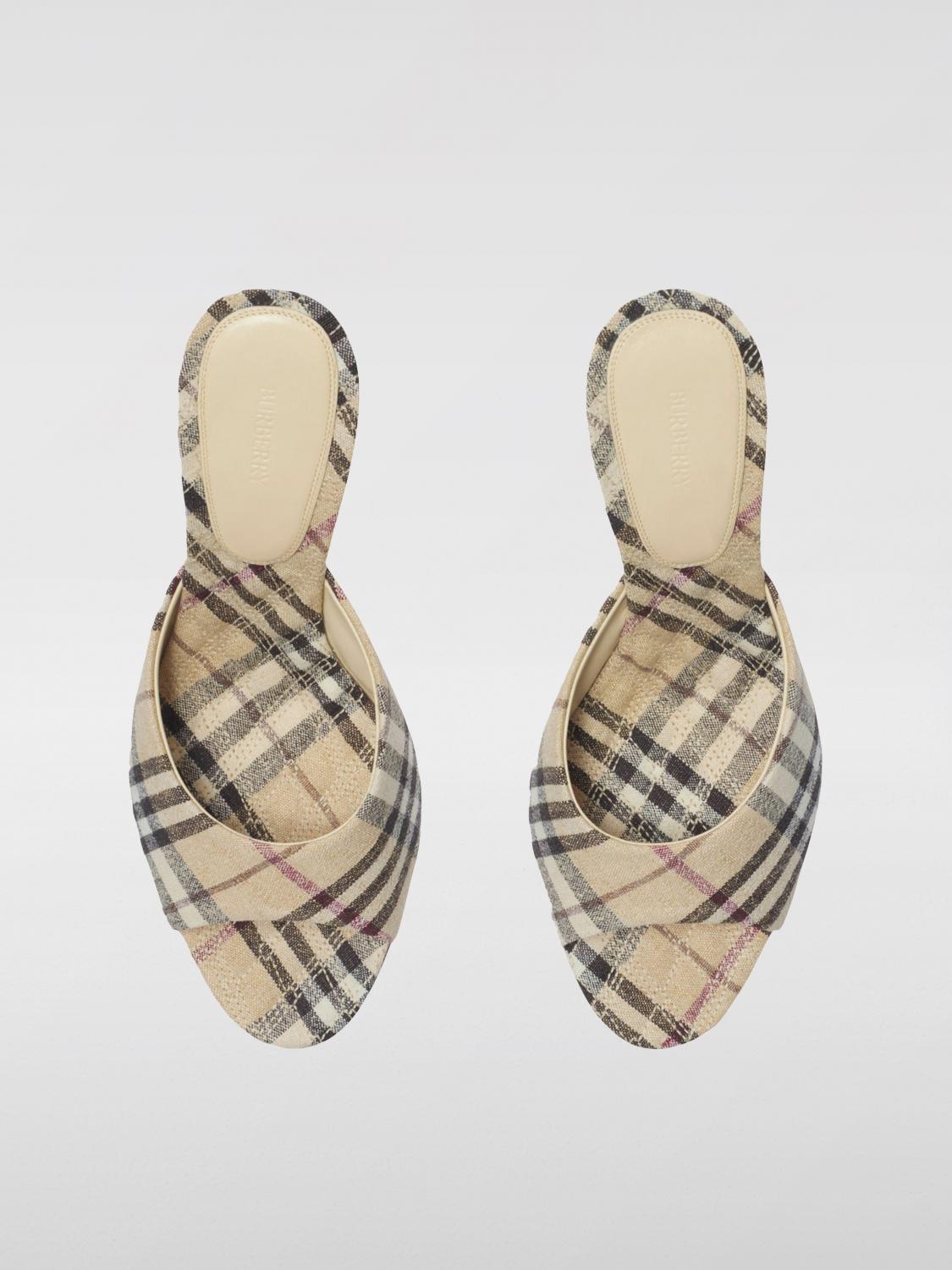 Burberry Heeled Sandals Woman Beige