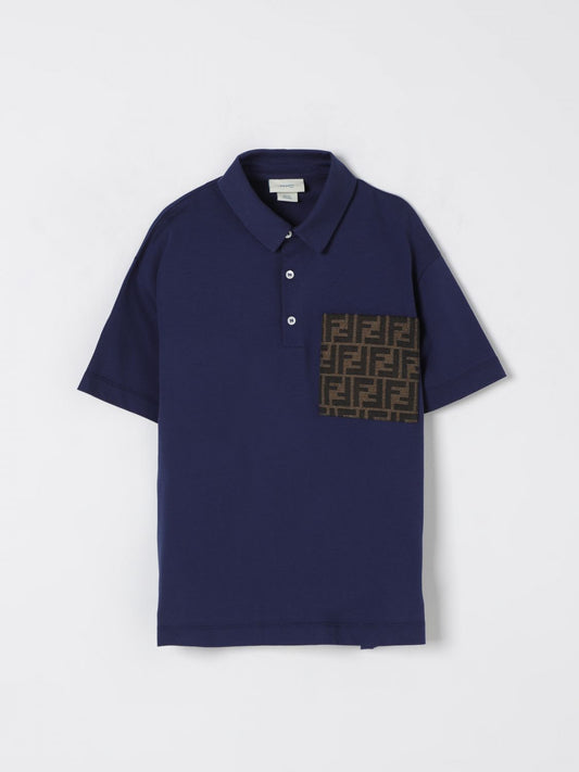 Fendi Polo Shirt Kids Blue