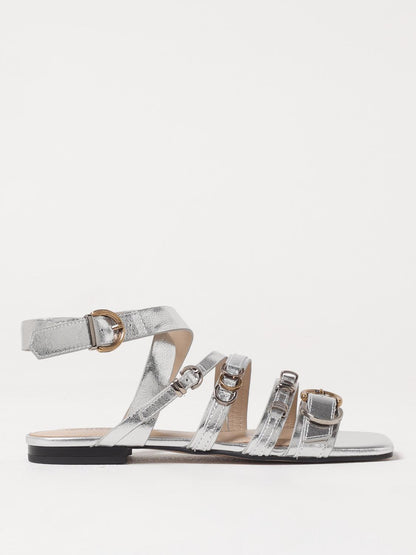 Pinko Flat Sandals Woman Silver