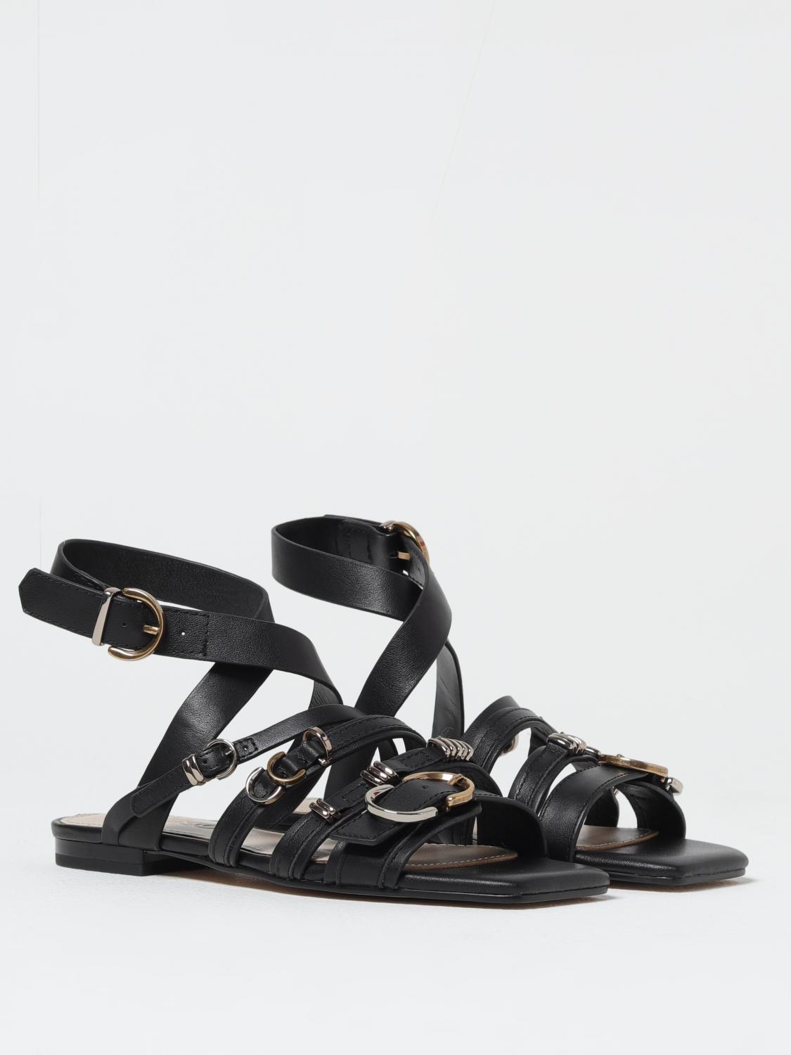Pinko Flat Sandals Woman Black