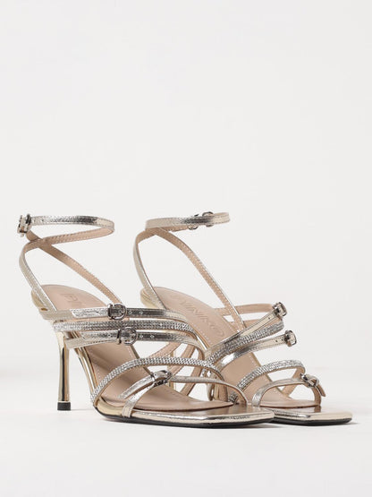 Pinko Heeled Sandals Woman Silver
