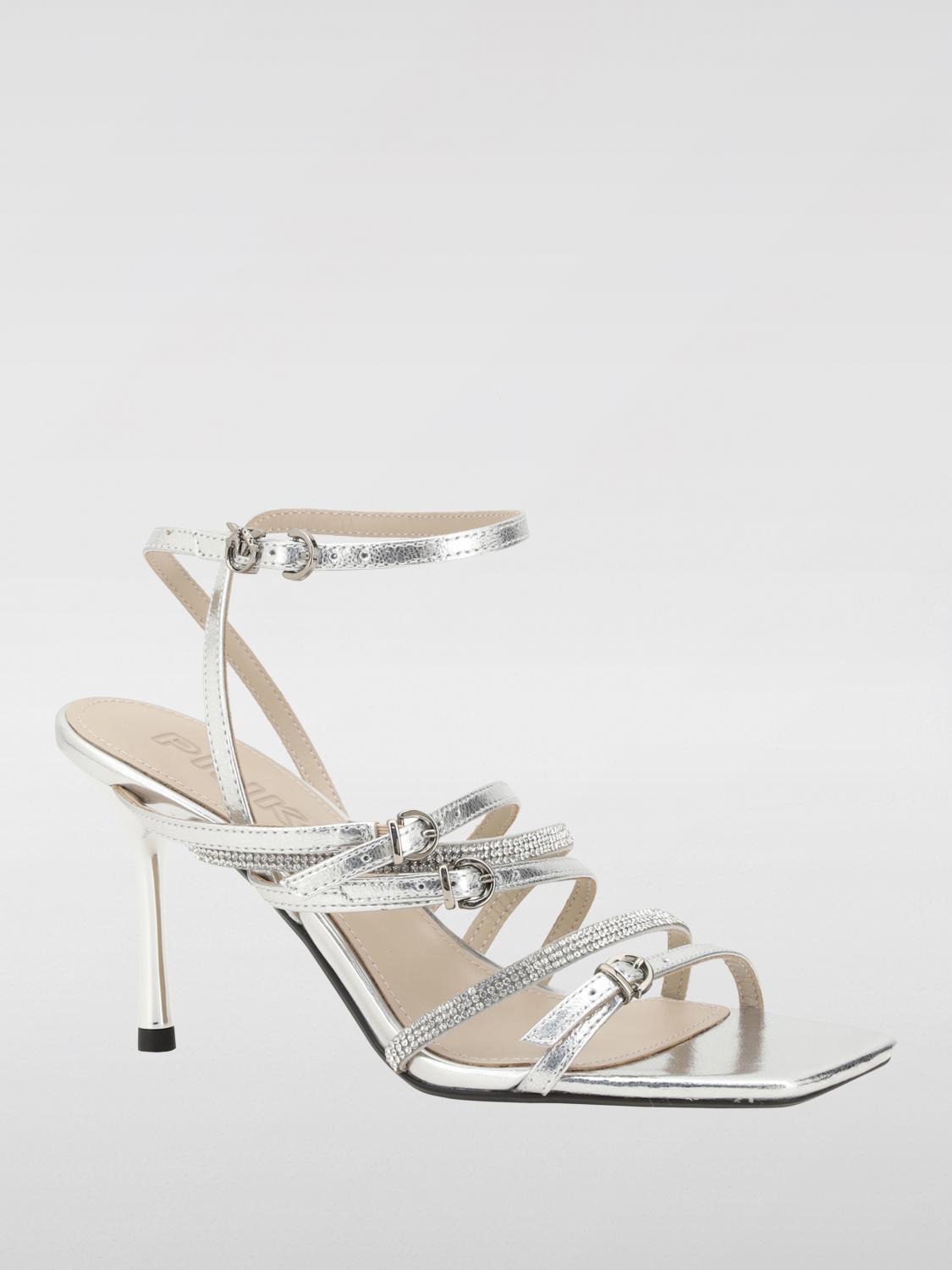 Pinko Heeled Sandals Woman Silver