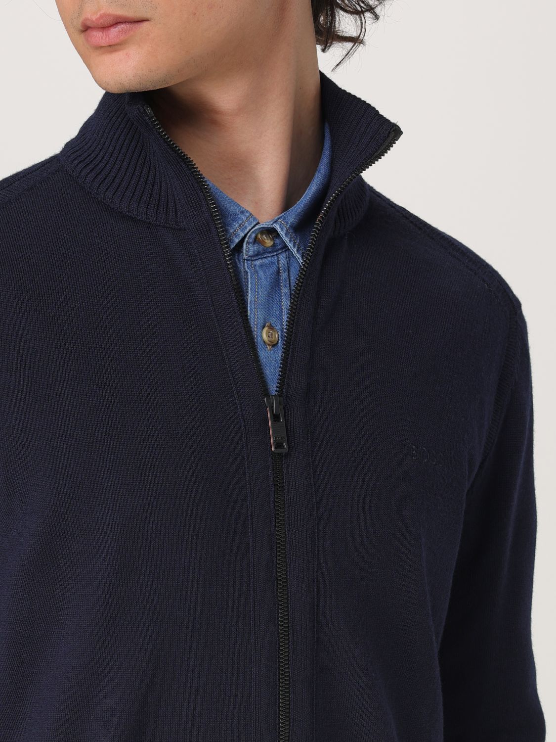 Boss Cardigan Men Blue