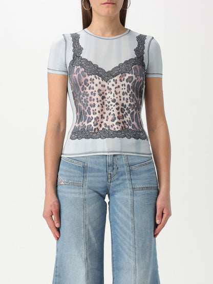 Diesel T Shirt Woman Sky Blue