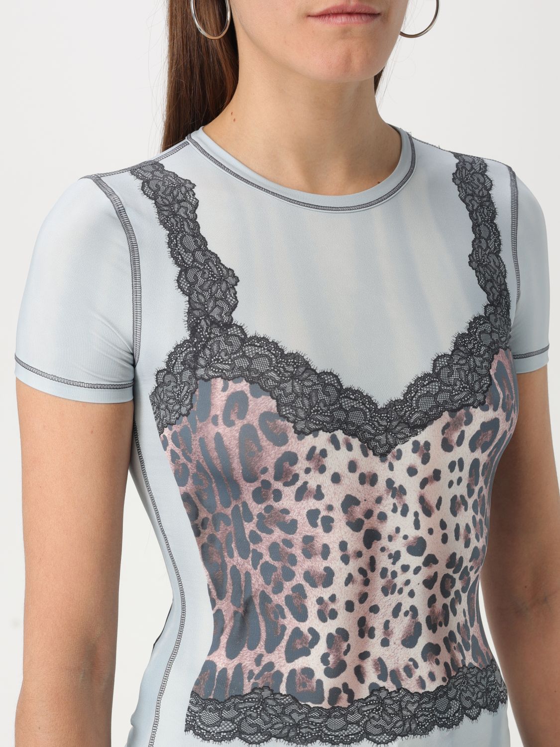 Diesel T Shirt Woman Sky Blue