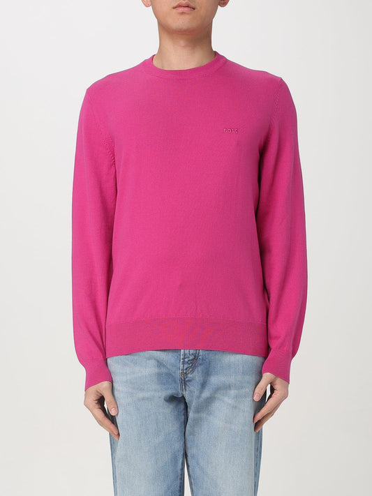 Boss Sweater Men Fuchsia