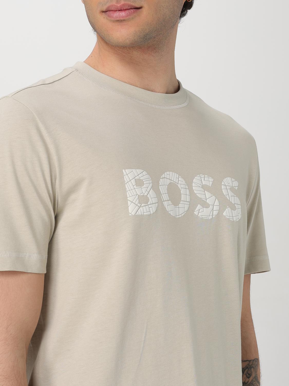Boss T Shirt Men Sand