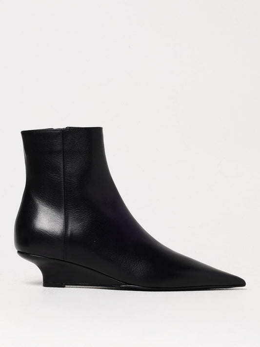 Toteme Flat Ankle Boots Woman Black