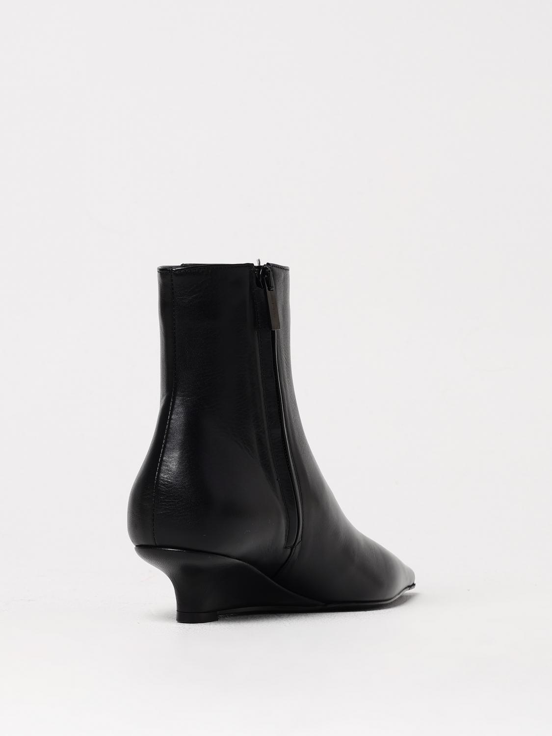Toteme Flat Ankle Boots Woman Black