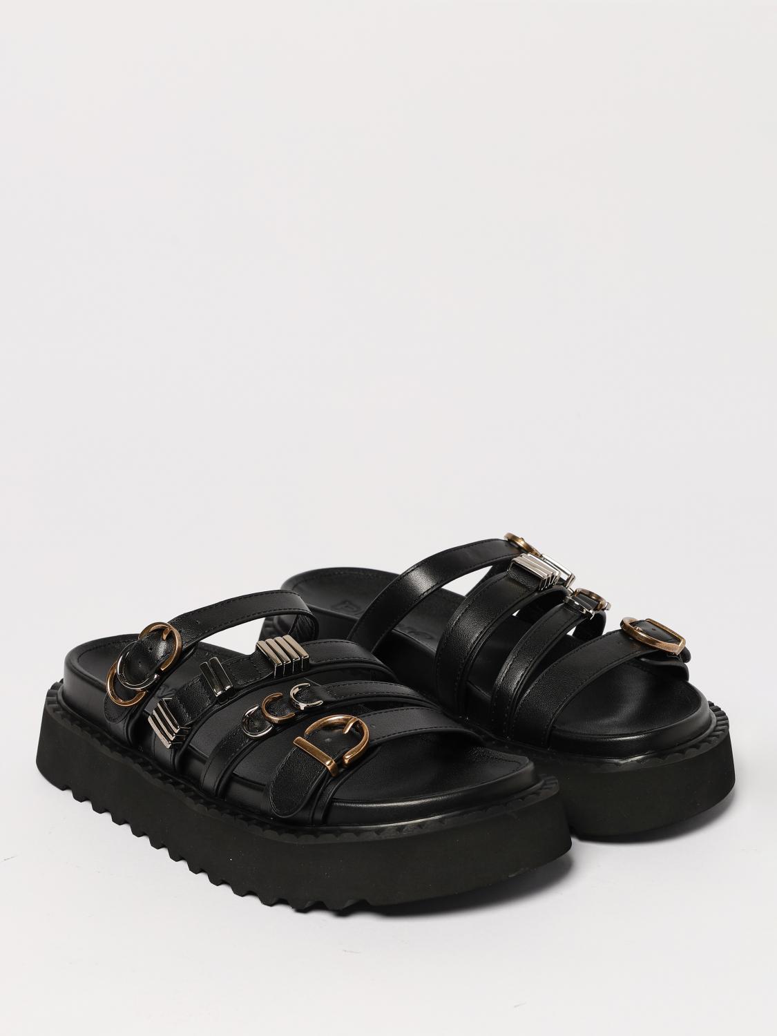 Pinko Flat Sandals Woman Black
