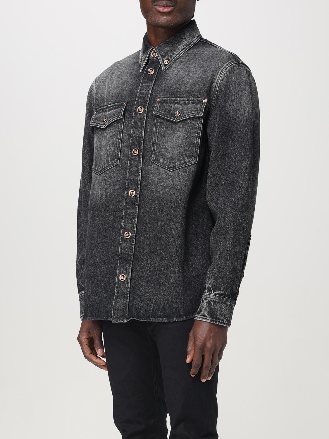 Versace Shirt Men Grey