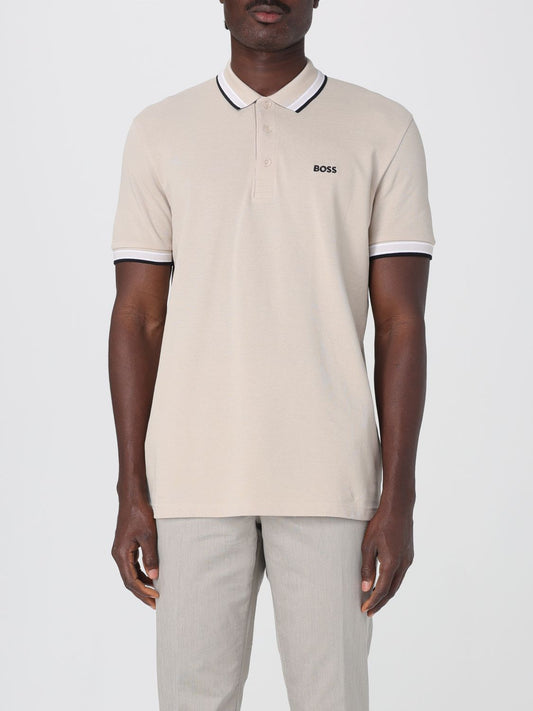 Boss Polo Shirt Men Beige