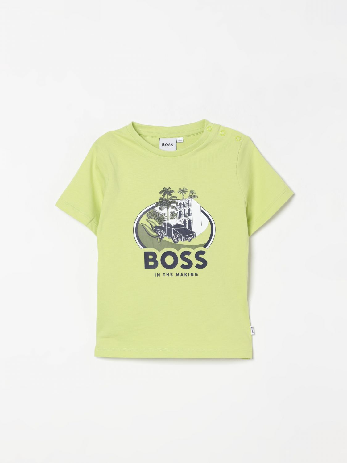 Boss T Shirt Kids Lime