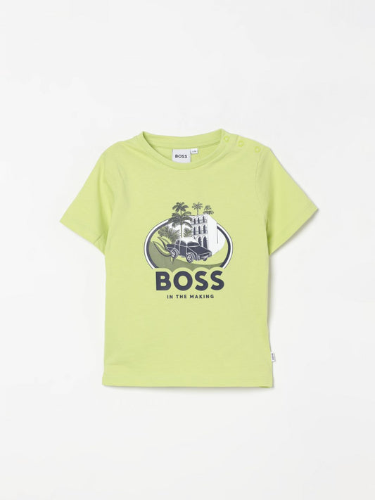 Boss T Shirt Kids Lime