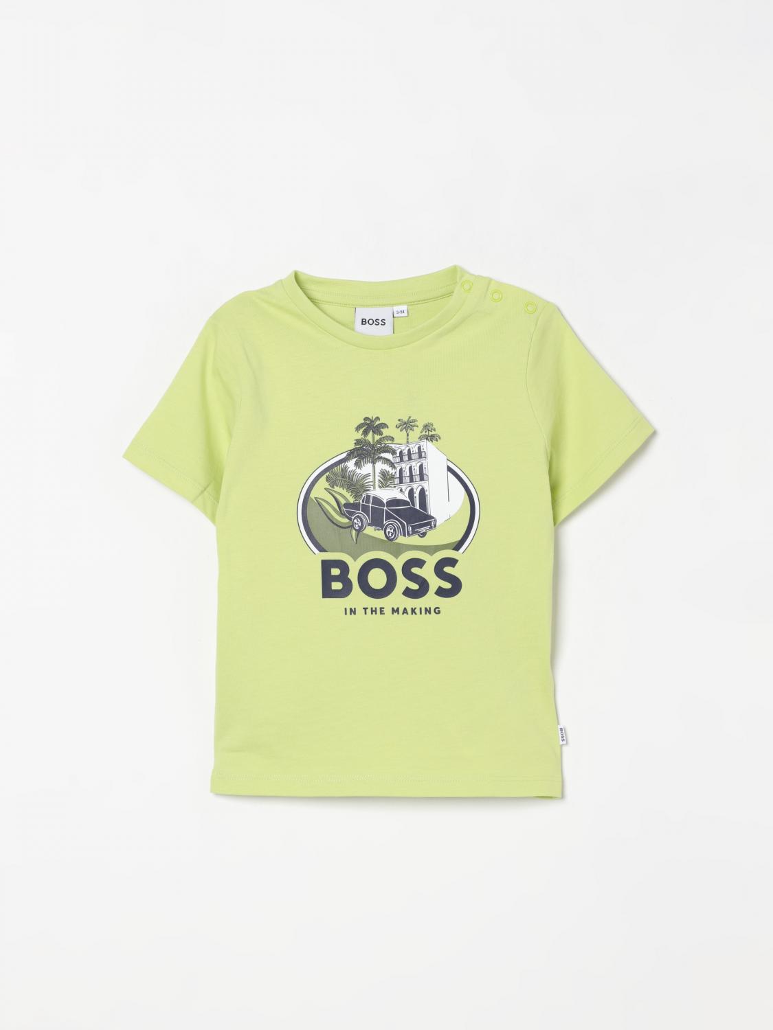 Boss T Shirt Kids Lime