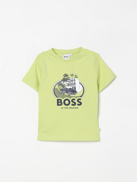Boss T Shirt Kids Lime