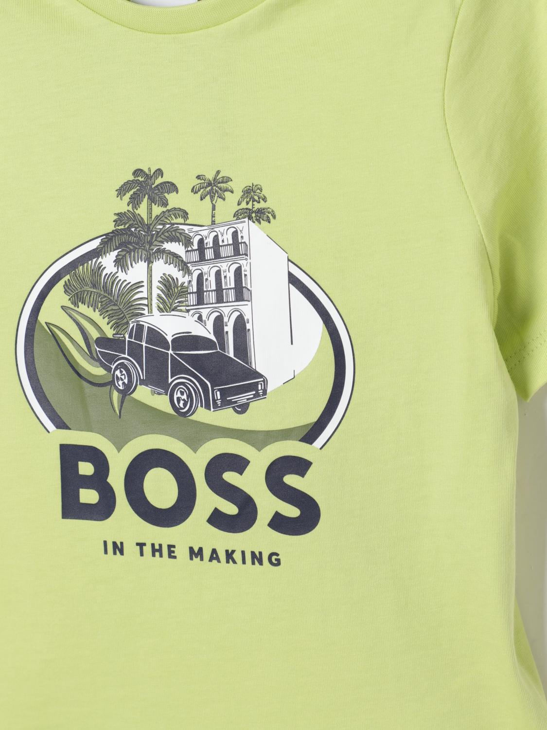 Boss T Shirt Kids Lime